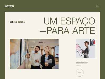 Galeria de Arte Silvânia Tamer - About about page design interface minimal page ui ux website