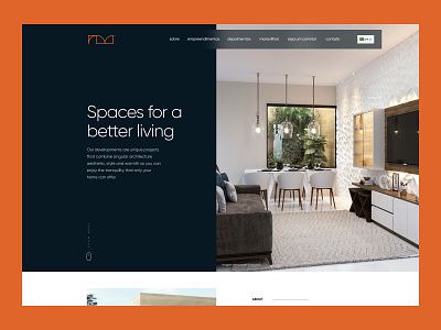 RM Construtora Landing Page interface minimal page real estate ui ux web