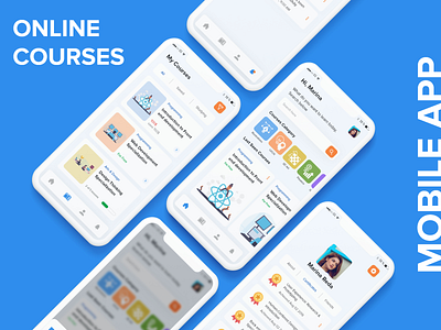 Online Courses App courses education mobile app uidesign ux design uxui