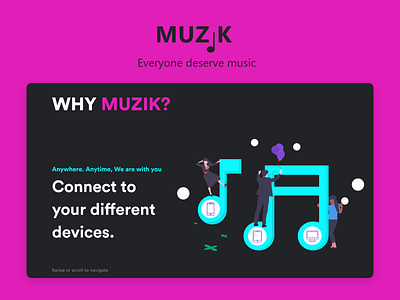 Muzik Website music streaming ui ux uidesign uxdesign website design
