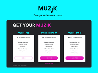 Muzik Website music stream uidesign uiux uxdesign website