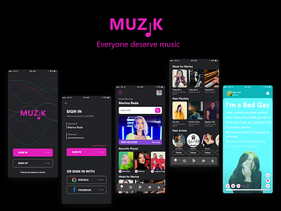 Muzik Website music uidesign uiux uxdesign website design