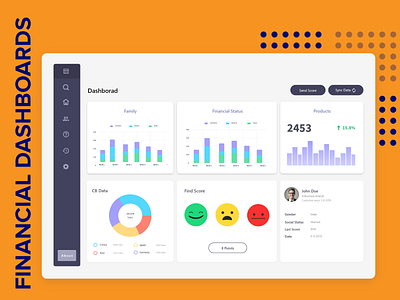 Finanicial Dashboards dashboard ui financial uidesign uiux ux design webdesign
