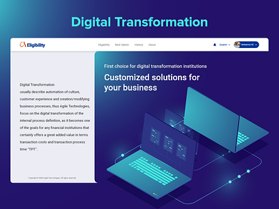 Digital Transformation Webdesign