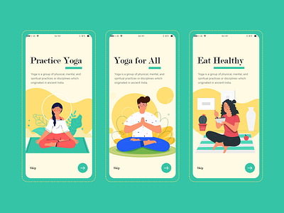 Yoga App Concept app meditation uidesign uiux uxdesign yoga app
