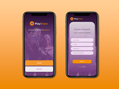 PlayShare Sign Up Form app appdesign dailyui dailyuichallenge design signup ui ui design ux