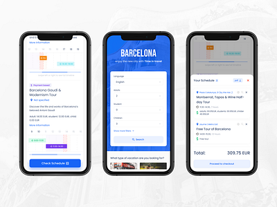 Time In Travel | Tourist Schedule app design mobile mobile design ui ux web