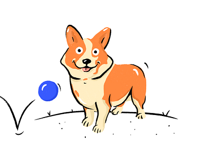 Corgi Illustration animal character illustration procreate