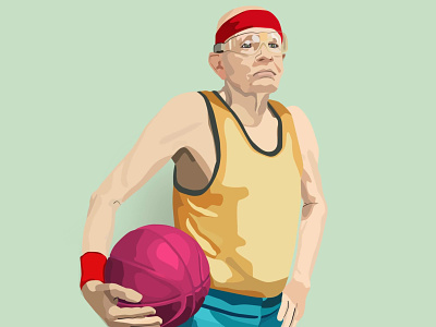 the unlikely dribbbler anxiety basketball player character charcter design debut dribbble invite illustration illustration 2d mental health vector vector art