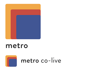 metro co-live || logo 1 design flat icon logo vector