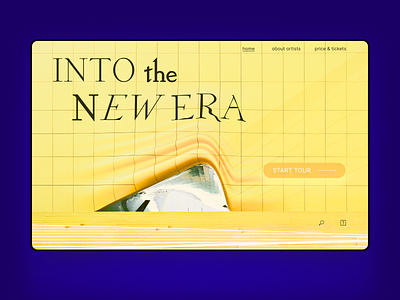 Into the New Era blur event landing page typeface typography ui waves web design website