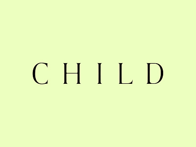 Child green typography wordmark