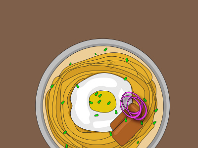 Noodles design illustration vector