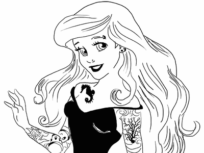 Buy Tattoo Coloring Book Princess Stoner Coloring Book Great Online in  India  Etsy
