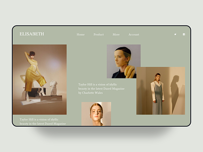 fashion brand web UI