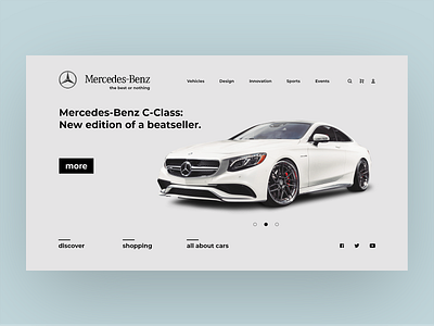 vehicle web UI benz branding design ui ux vehicle web web design website