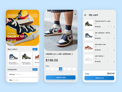 Sneakers Store app UI