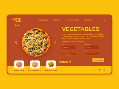 pizza order online order pizza ui ux web website