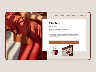 Aiko Tote branding design ui ux web website