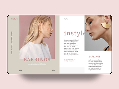 jewelry design web UI branding design earring jewelry pink ui ux web website