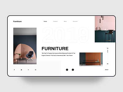 Furniture store web branding design furniture simple ui ux web website