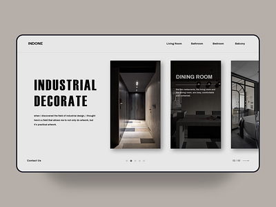 industrial decorate web UI branding decorate design illustration ui ux web website