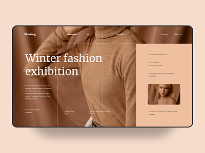 fashion brand web UI