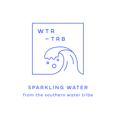 Sparkling water brand concept avatar branding design icon illustration logo minimal vector