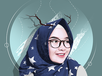 vector hijab illustration design girl illustration vector