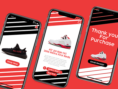 Shoe shopping app - concept art