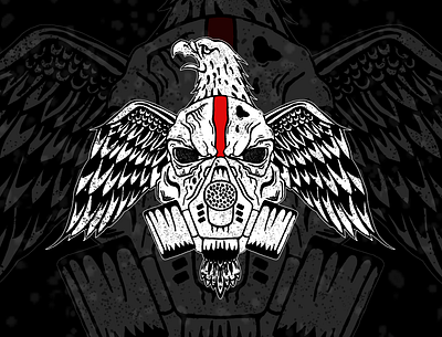 Tshir design bikers branding eagle illustration logo photoshop tshirt