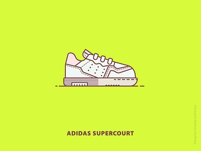 Sneaker: adidas supercourt adidas ferandy flat icon illustration sneaker sneakers supercourt vector