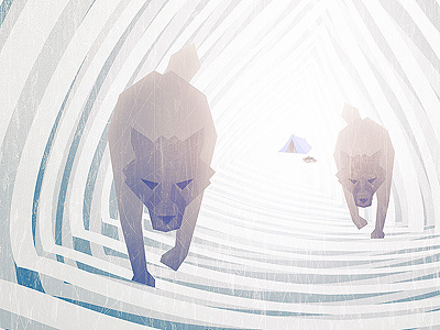 Frostbite fringe focus ice illustration poster wolves