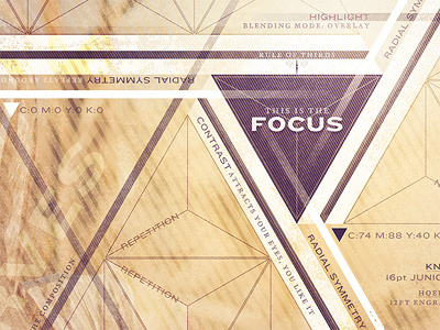 This Is the Focus design focus fringe focus poster purple texture triangle