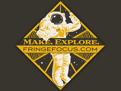 Astronaut Stickers astronaut explore make print promo space sticker yellow