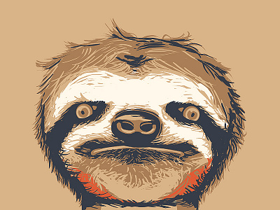 More Sloth animal eyes screen print sloth weird