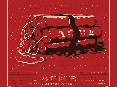ACME Dynamite acme drawing dynamite illustration poster print screen