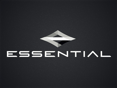 Essential black brand identity client collision diamond essential greyscale logo logotype prism white