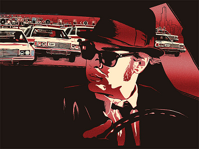 Blues Brothers Poster blues brothers illustration movie movie poster poster print