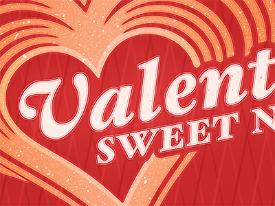 Valentine Sweet Night card heart hoefler holiday invite pink red sweet type valentine white