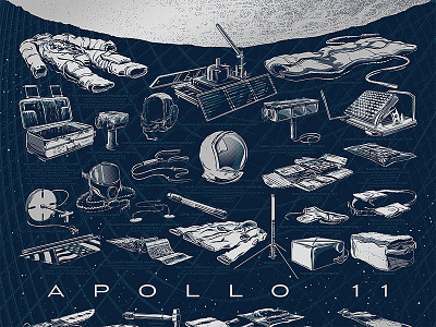 The Apollo 11 Collection Kickstarter art illustration kickstarter nasa poster screen print space