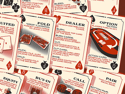 The Poker Lexicon cards game illustration infographic playing poker poster screen print