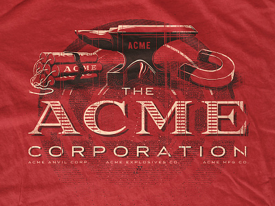ACME Corporation T-Shirts acme anvil apparel bomb cartoon dynamite magnet print red shirt