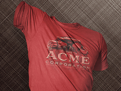 ACME Corporation T-Shirts acme anvil apparel cartoon illustration print red screen print shirt tshirt
