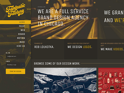 Fantastic Factory Website agency branding design agency portfolio reel website