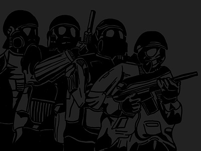 SWAT Team helmet illustration police poster swat team weapon wip