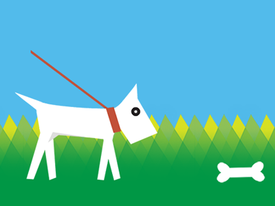 Animal Illustrations for iShares dog financial geometric illustration web design
