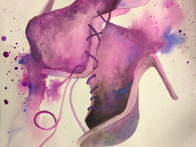 Ola's Manolo's fashion illustration shoes water color