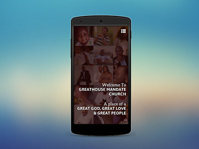Redesign of Greathouse Mandate Church website. mobile ui web