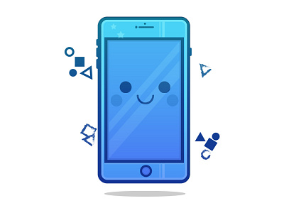 Happy Phone Character illustration